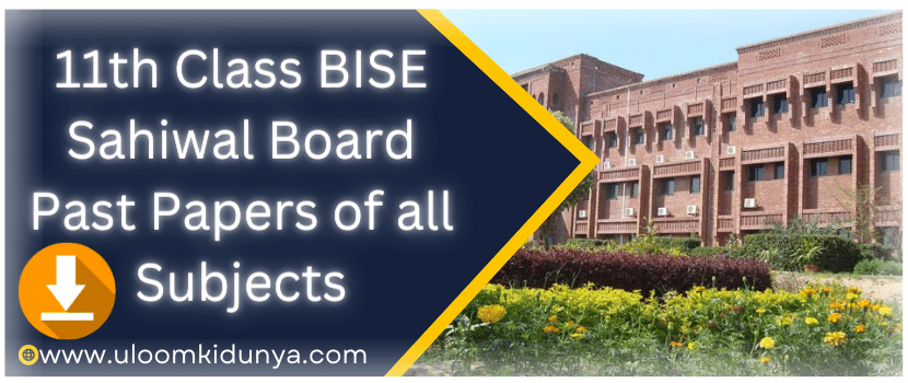 11th Class BISE Sahiwal Board Past Papers of all Subjects